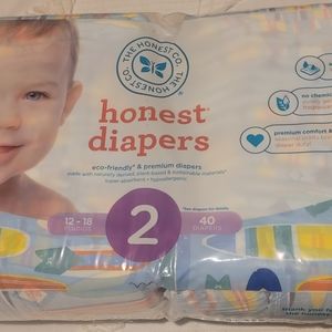 Honest Diapers Size 2 40 count -Surfboard Print